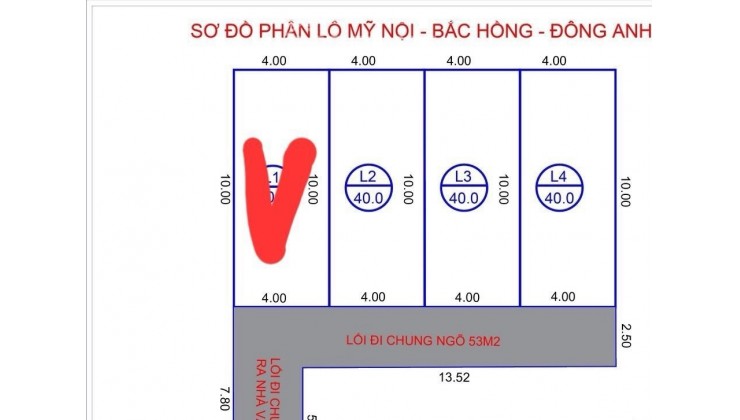 ❌Còn xót lại duy nhất ❌ 3 lô đất 40m tại Mỹ Nội – Bắc Hồng - Đông Anh nhỉnh 1.5 Tỷ 