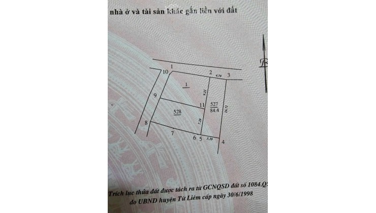 Bán 84,5m2 giá hơn 9 tỷ đất thổ cư Xuân Phương Nam Từ Liêm Hà Nội.