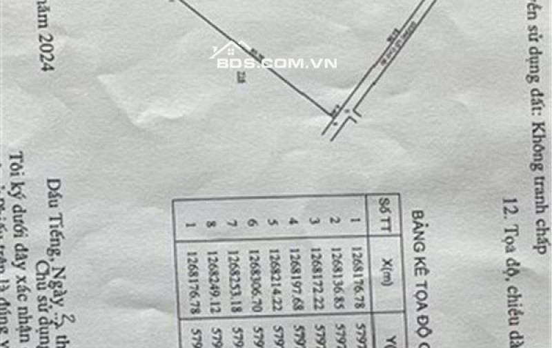 Cần bán lô đất 10,820 m² tại xã Minh Hòa, Dầu Tiếng, Bình Dương - 2 mặt tiền 115x80m!