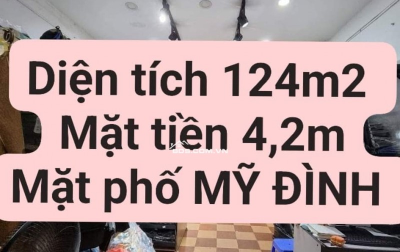 BÁN NHÀ MẶT PHỐ MỸ ĐÌNH -KD- Ô TÔ - VỈA HÈ - 124m2