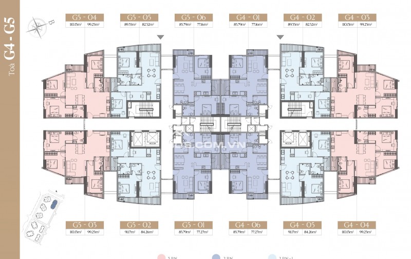 Bán căn hộ 82m2 le grand jardin tòa G4, G5 bc hướng TB sài đồng, long biên