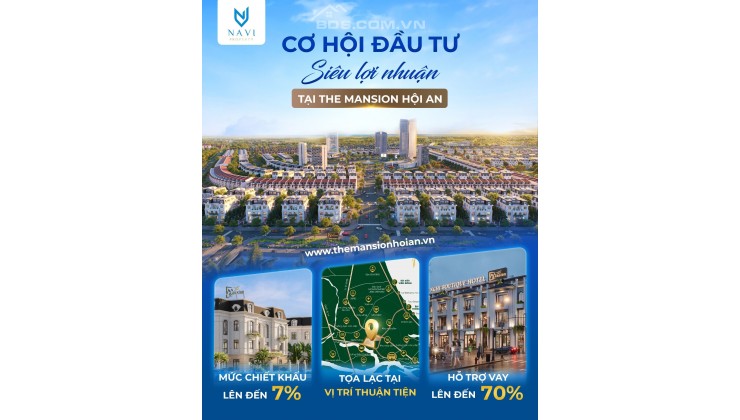 Giỏ hàng 45 lô Đất nền The Mansion Hội An - Chợ Lai nghi - Phân phối Chủ đầu tư - Chỉ 14.7 triệu/m2