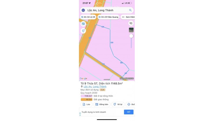 Bán đất Lộc An Long Thành Đồng Nai, giá tốt , đất dẹp, đầu tư sinh lời