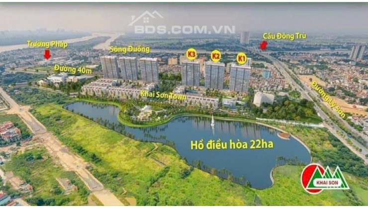 Chỉ 4 tỷ sở hữu ngay căn hộ 89m thiết  2PN tại Khai Sơn City – Long Biên – Hà Nội