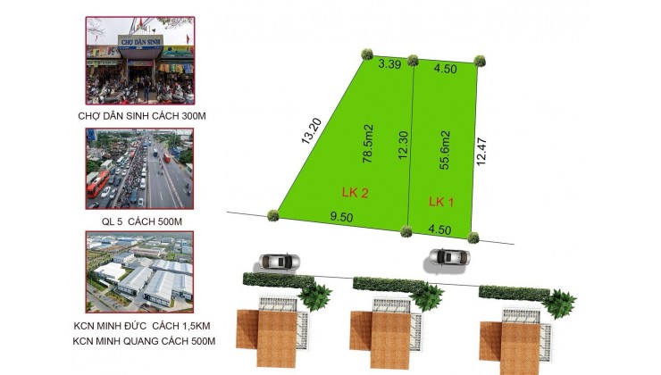 Bán đất chính chủ 55,6m2 tại Phúc Thọ, Hòa Phong, Mỹ Hào. Giá F0 bao thuế phí. Lh:0969067447.