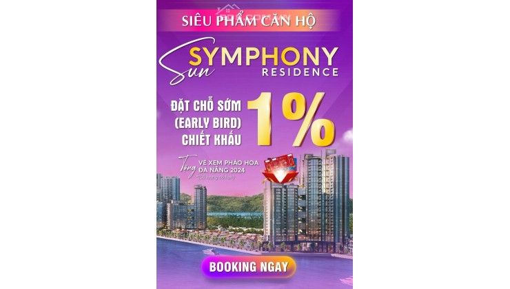 Chiết khấu lên đến 16% độc quyền căn hộ studio dự án Sun Symphony giá thấp nhất thị trường