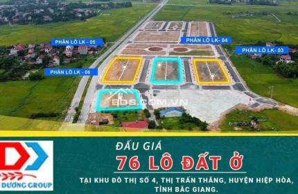 Đấu giá Khu dân cư số 4- TT Thắng- Hiệp Hoà- BG giá F0