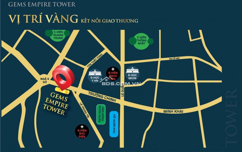 Cho thuê văn phòng Gems Empire Tower - Vị trí vàng Quận Đống Đa – Thanh Xuân