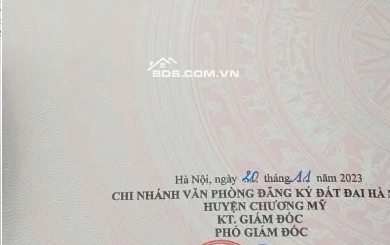 chính chủ cần bán  55m2, chỉ 1.x tỷ, tại đại yên chương mỹ hà nội, 2 mặt ngõ thông,ô tô