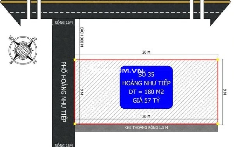 Nhỉnh 300trd/m2 có ngay 200m2, MT 10m2 Phồ Hoàng Như Tiếp Long Biên