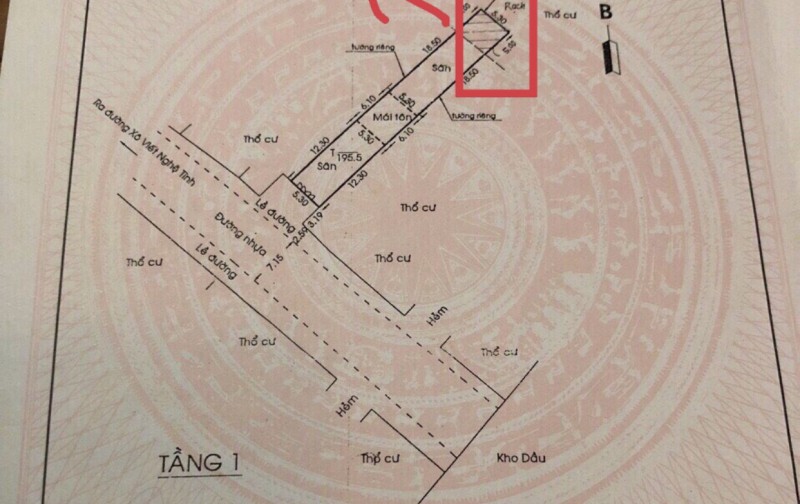 Mặt tiền đường D2 nối dài, DT: 5,3 x 46,245m2 chỉ 81tr/m2.