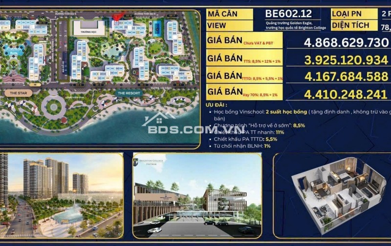 CĂN HỘ 1PN - 2PN -3PN Vinhomes Q.9 - TẶNG HỌC BỔNG Vinschool + CK 21%