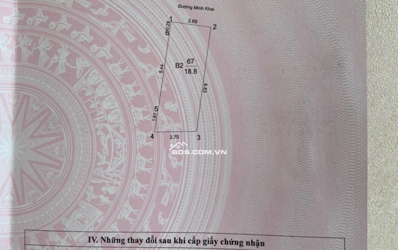 bán nhà mặt phố Minh Khai 5 tầng 19m2