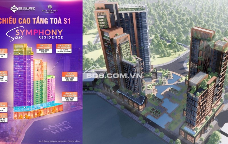 Độc quyền quỹ căn 2 ngủ Sun Symphony view sông Hàn, pháo hoa giá chỉ từ 4 tỷ. Chiết khấu đến 19%