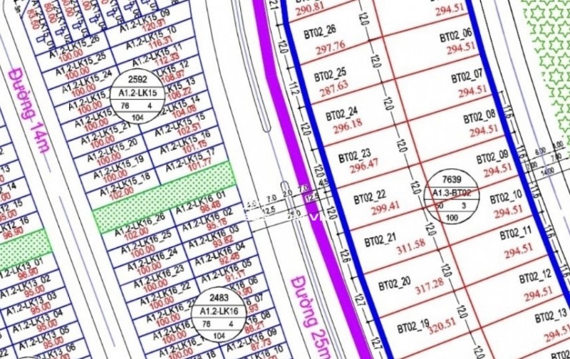 BÁN LÔ LIỀN KỀ A1.2 CỰC ĐẸP KĐT THANH HÀ- giá đầu tư