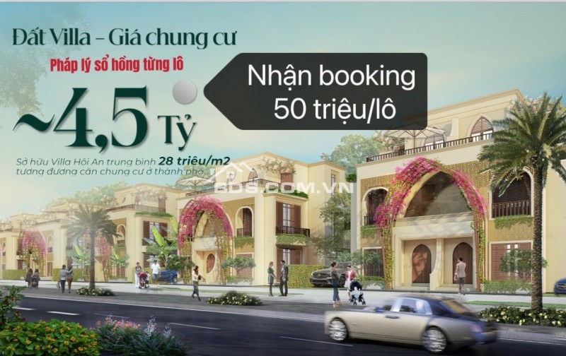 Chỉ từ 1,2 tỷ sở hữu ngay đất villa trung tâm TP Hội An, có sẵn sổ hồng