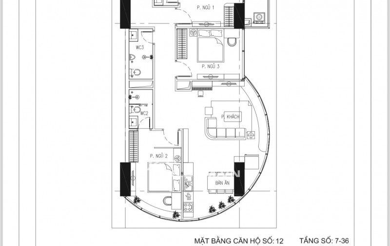 Mở bán căn hộ góc 3PN 114m2 QMS Tower Tố Hữu, giá tốt nhất, cam kết lấy được căn cho khách