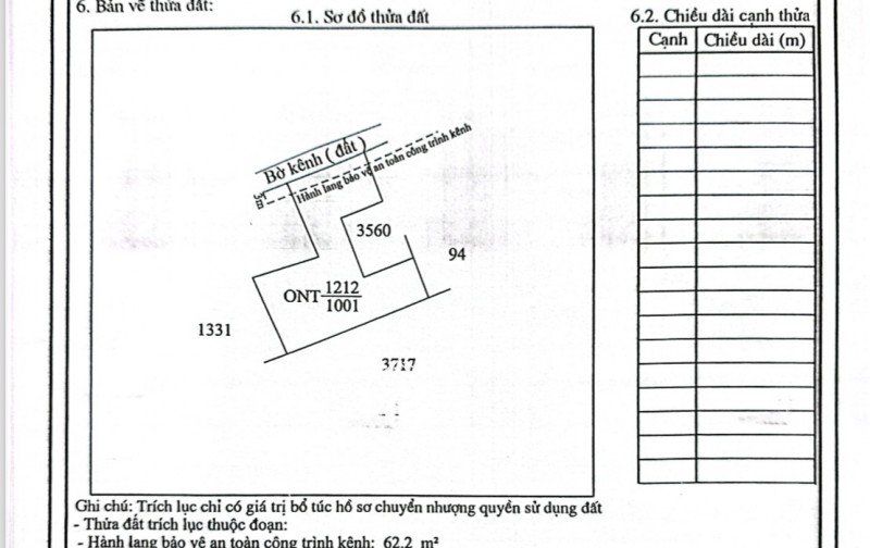 Cần bán lô đất Thổ cư 1001m2 Ấp An Hòa, xã Bình Hòa Bắc, Đức Huệ, Long an