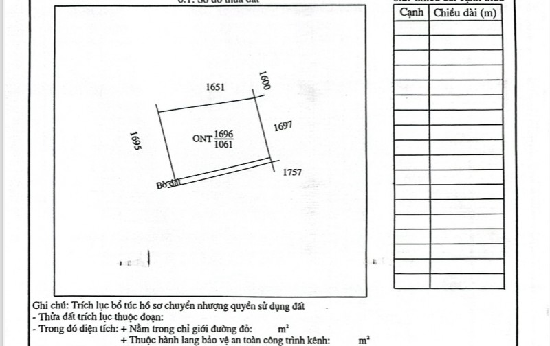 Bán đất 1061m2 full thổ cư Ấp 4, xã Mỹ Thạnh Đông, Đức Huệ Long an