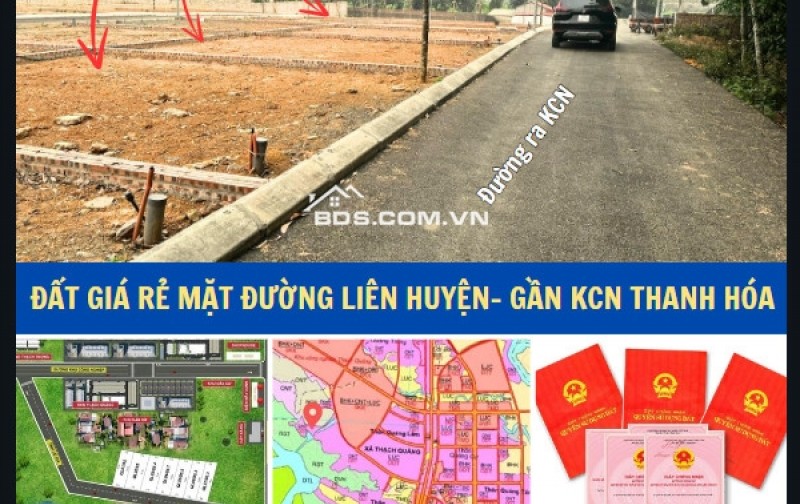 Bán Gấp Ngay Lô Đất Sẵn Sổ Mặt Đường Liên Huyện - Cạnh KCN 140ha sẵn công nhân