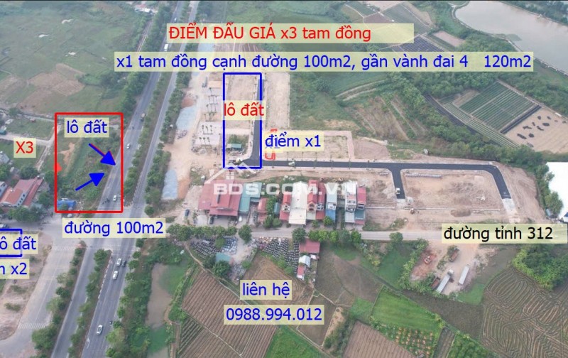 ĐẤT KINH DOANH MẶT ĐƯỜNG 100m2 GẦN VÀNH ĐAI 4 ĐƯỜNG 120m2 Vị trí đắc địa