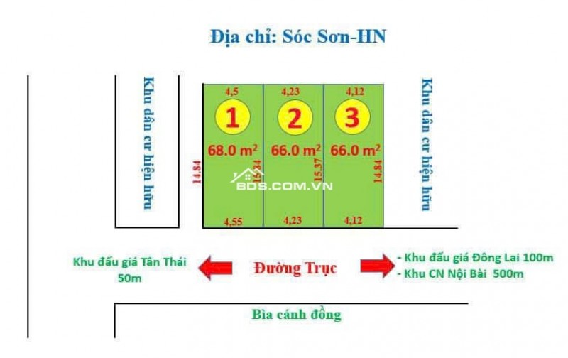 GIÁ CHỈ HƠN TỶ DT 68 M CÓ 50M ĐẤT THỔ CƯ ĐƯỜNG THÔNG RỘNG 6 M