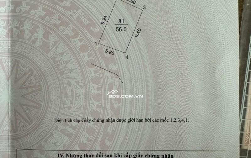 CHÍNH CHỦ CẦN TIỀN BÁN GẤP ĐẤT ĐẸP TẠI UY NỖ_ĐÔNG ANH. DIỆN TÍCH 56M2, HƯỚNG TÂY NAM, MẶT TIỀN = HẬU 5,8M GIÁ YÊU THƯƠNG 72TR/M2.