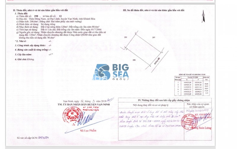 Cần bán gấp lô đất siêu phẩm mặt biển Đại Lãnh giá siêu hời