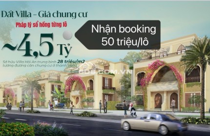 Chỉ từ 1,2 tỷ sở hữu ngay đất villa trung tâm TP Hội An, có sẵn sổ hồng