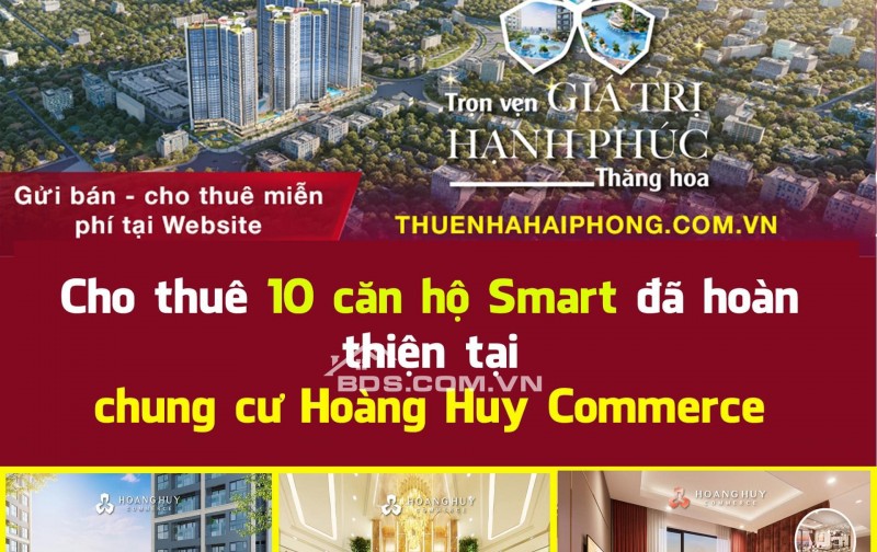 [For rent Hoàng Huy Commerce] CHO THUÊ CĂN 1,5 Phòng ngủ  FULL ĐỒ SIÊU XINH GIÁ 10tr /THÁNG