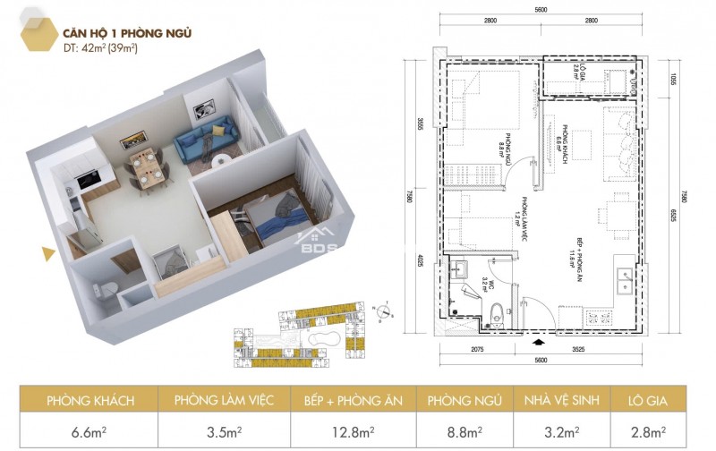 Giỏ hàng độc quyền CĐT đợt cuối 1PN - 2PN, nhà mới đẹp, thoáng, Sổ hồng riêng LH 0937549833 (zalo)