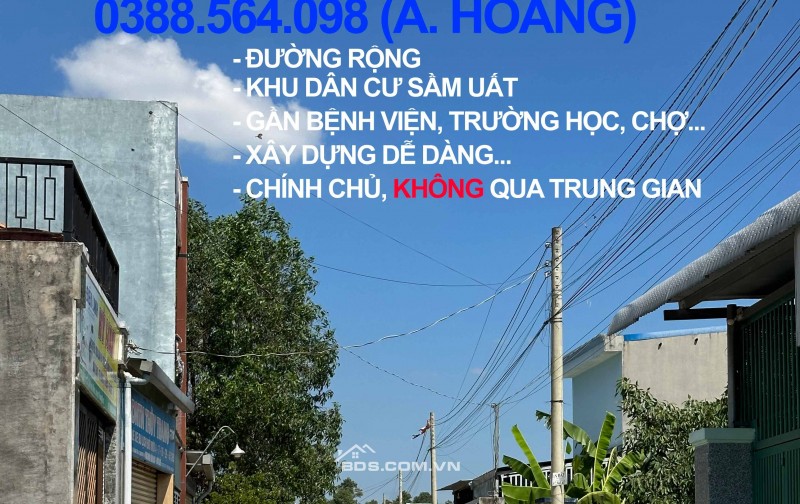 Cần bán đất CHÍNH CHỦ xã bình minh, huyện trảng bom, đồng nai ( ĐỐI DIỆN NHÀ THỜ)