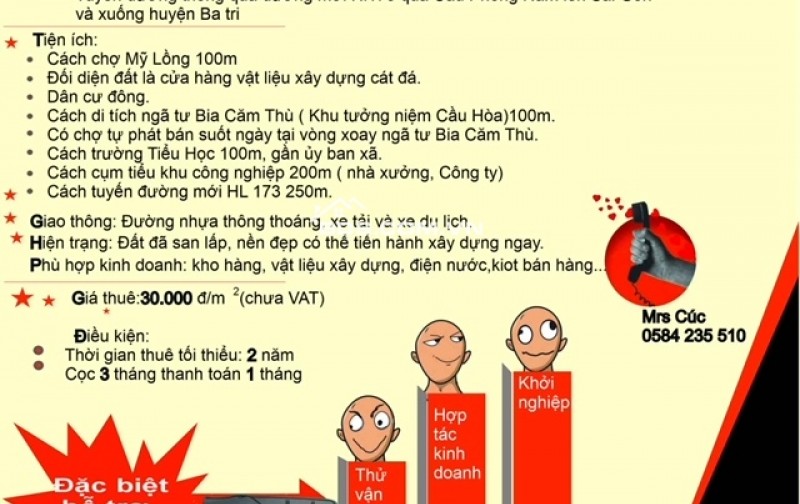 Đất sổ đỏ 253m2 đường Mỹ Thạnh - Phong Nẫm