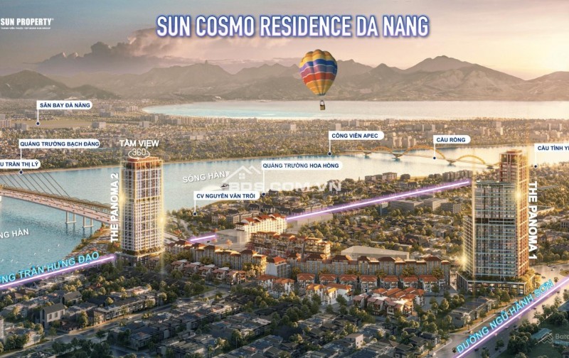 Căn 1BR + 48,6m2 view sông Hàn + công viên châu Á Sun Cosmo Residence - giá tốt nhất thị trường