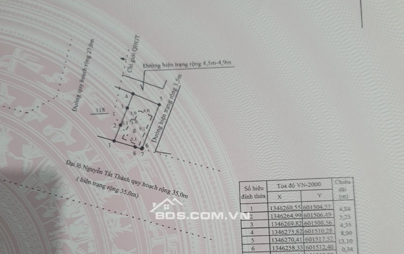 Bán đất Mặt tiền đại lộ nguyễn tất thành, tp nha trang, tỉnh khánh hòa Giá 2,7 tỷ