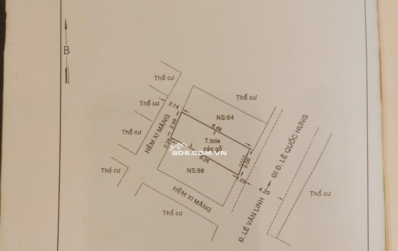 BÁN NHÀ MẶT PHỐ NGAY CHỢ LÊ VĂN LINH P13 QUẬN 4 GIÁ CHỈ 6,5 Tỷ