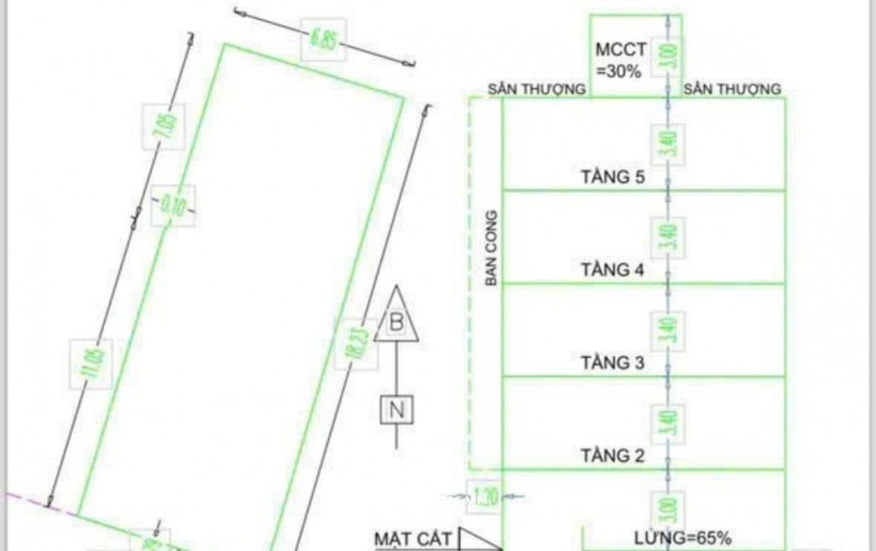 MTKD Thạch Lam - P. Phú Thạnh - Q. Tân Phú 7x19m, 2 lầu