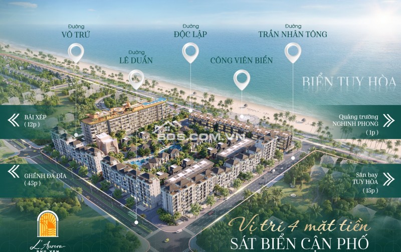 Dự án resort khách sạn sát biển đầu tiên tại Phú Yên, chỉ từ 2,7tỷ sở hữu ngay