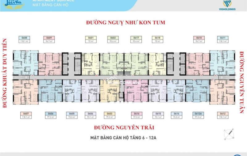 Bán Căn Hộ Chung Cư Cao Cấp 3 PN - 3 VS - 93m2, tại Dự Án Viha Complex 107 Nguyễn Tuân