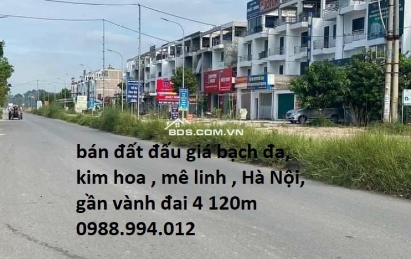 Bán đất đấu giá Bạch Đa, Kim Hoa, Mê Linh, Hà Nội giáp Vành Đai 4. cam kết bán đúng giá chủ thu