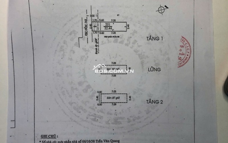 Chủ đang ngộp bank , cần bán nhanh ngay đường Trần Văn Quang  23M2 - 3 TẦNG - HẺM 3M THÔNG - AN NINH