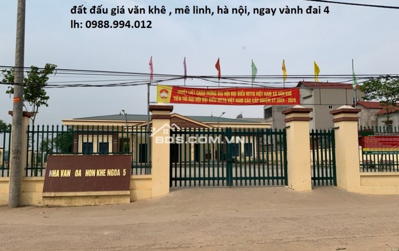 Bán 1 lô duy nhất đất đấu giá văn khê mê linh ,hà nội giáp vành đai 4, cam kết bán đúng giá chủ thu