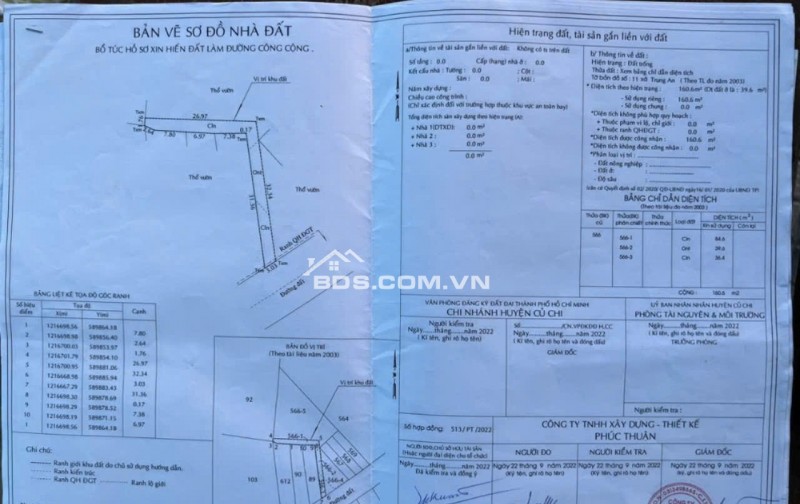 Bán đất Xã Trung An Huyện Củ Chi - 2958,6m2 sẵn SHR chỉ 6.8 tỷ TL. LHCC:0358654758.