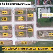 Bán đất đấu giá Bạch Đa, Kim Hoa, Mê Linh, Hà Nội giáp Vành Đai 4. cam kết bán đúng giá chủ thu