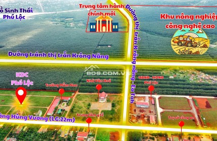 Đất nền Phú Lộc 132m2, cạnh trung tâm hành chính huyện Krông Năng