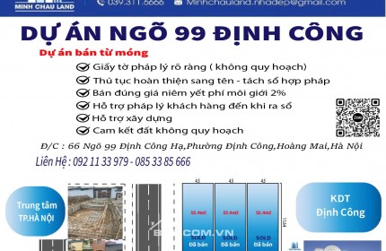 Dự Án Ngõ 99 Định Công