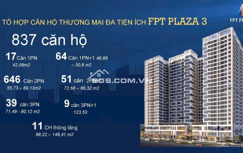 FPT PLAZA 3 - GIÁ ƯU ĐÃI CHỈ TỪ 1,19 TỶ / CĂN - Chọn căn liên hệ Đắc Ngọc