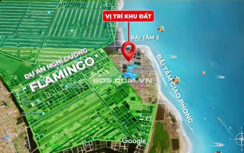 Bán nhanh lô đất gần bãi tắm Giao Phong, Nam Định. 100m2. Vị trí đẹp. Chưa qua đầu tư