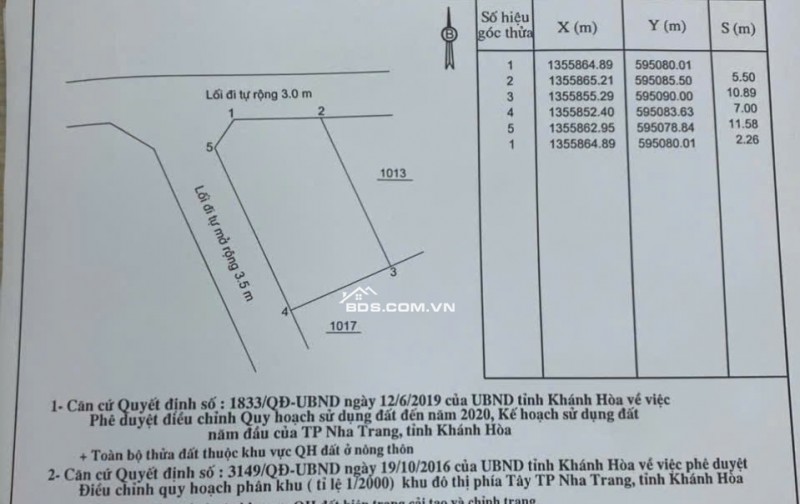 Lô Góc 2 mặt tiền xã Vĩnh Trung , Nha Trang , Khánh Hòa Giá Rẻ