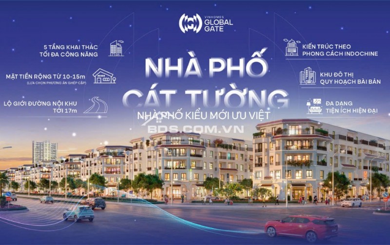 Cơ hội sở hữu nhà phố sớm  khu Cát Tường Vinhomes Global Gate Cổ Loa